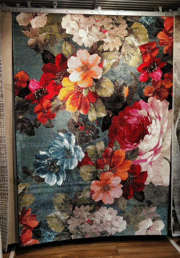 FLORAL PATTERN CARPET MADE IN TURKEY 122X183 CM(4x6feet)