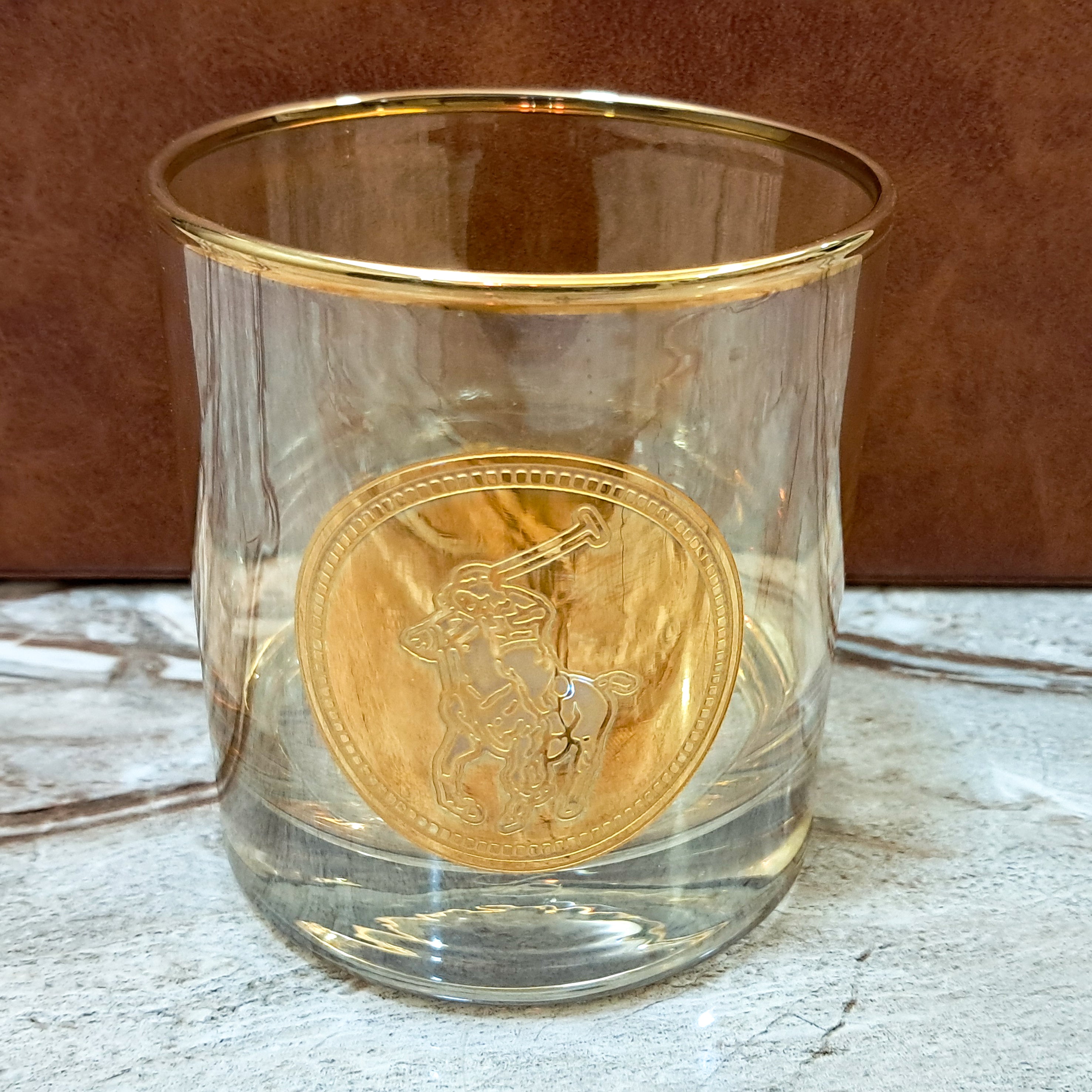 Hand Crafted Gold Decorated Whiskey Glasses, Capacity:360 ML for Home and Kitchen - Ideal Gift for Housewarming