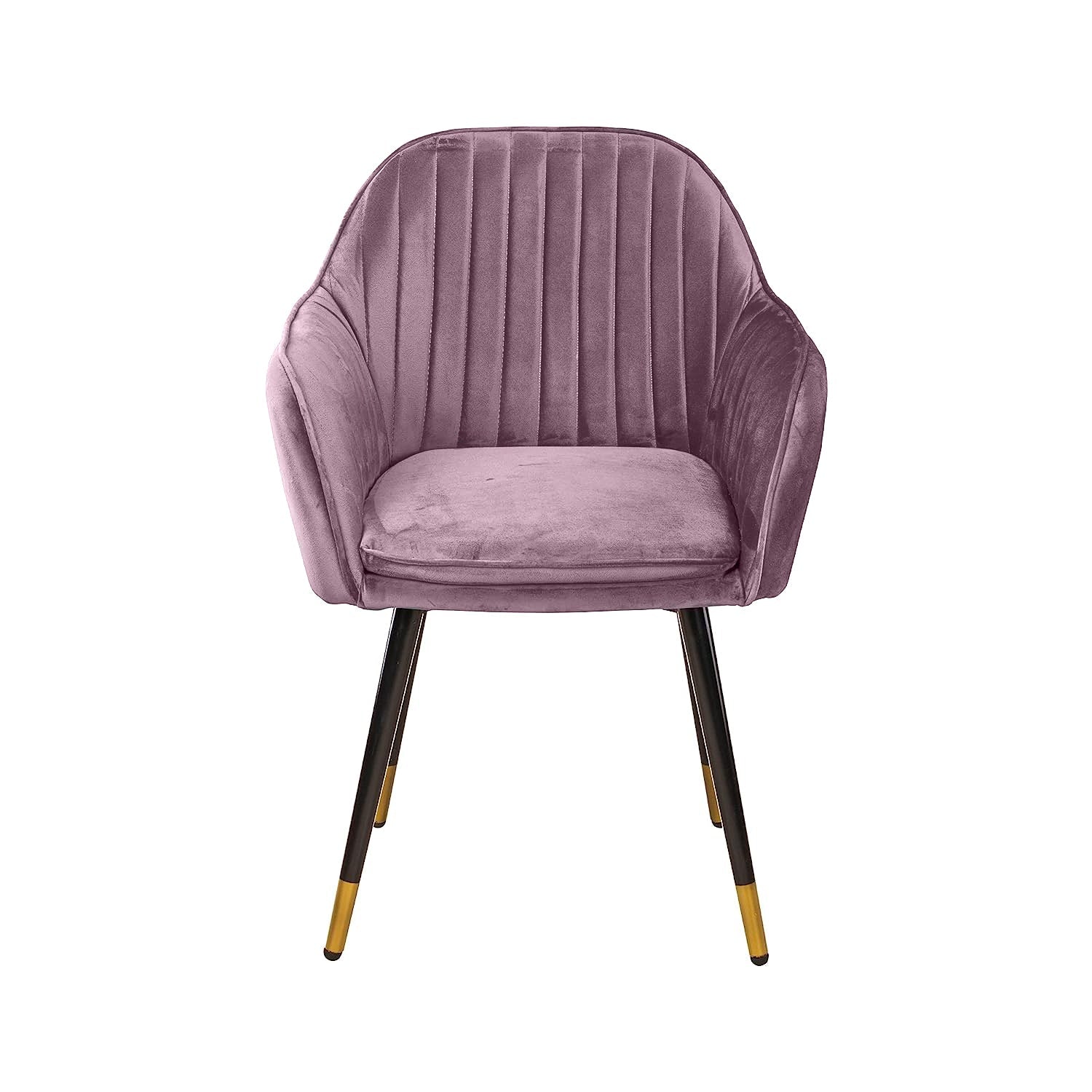 Velvet Dining Chair, Metal Legs Bracket, for Living Room Kitchen and Breakfast Armchair