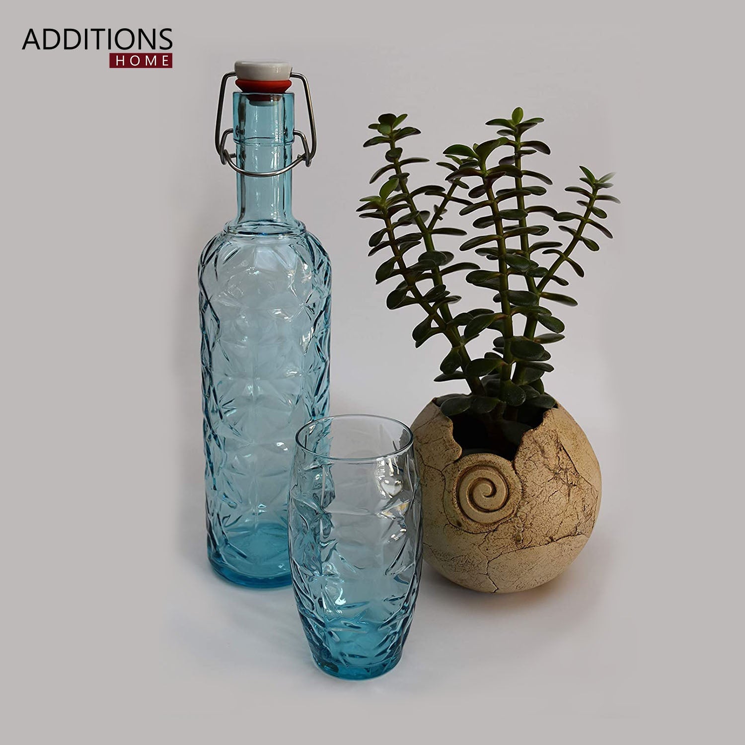 Bormioli Rocco Oriente Bottle, Cool Blue