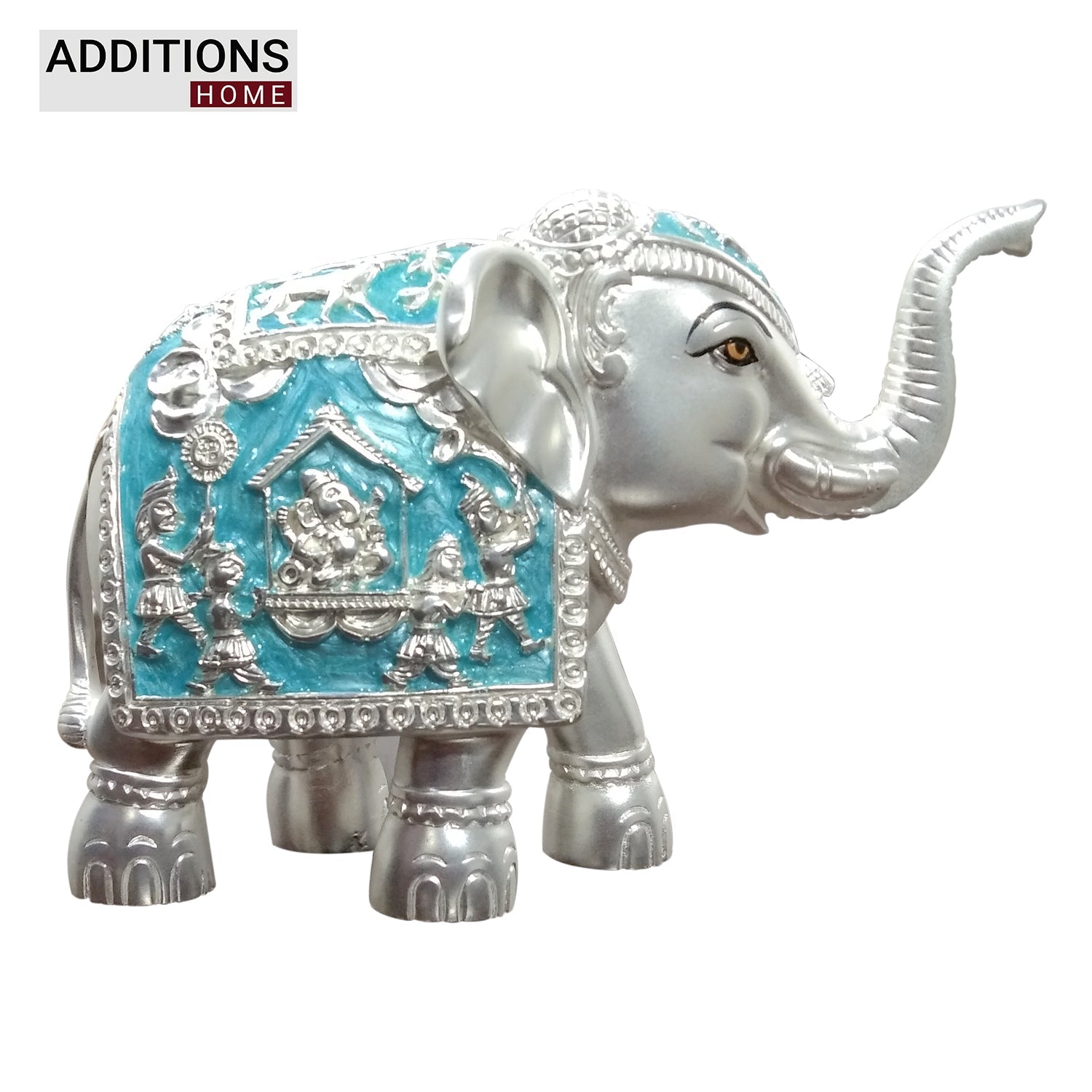 Silver Plated Elephant Idol. Set Of 2