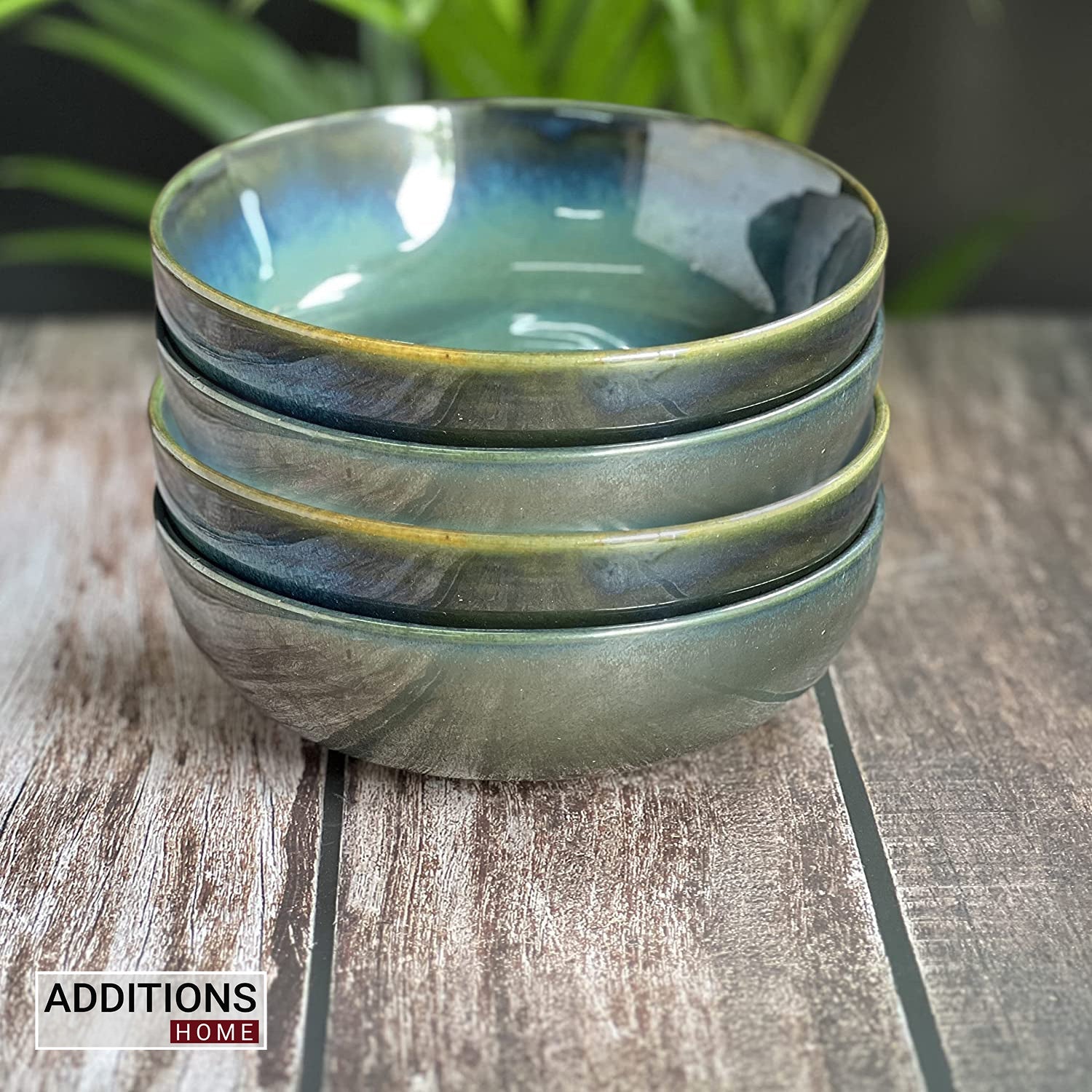 Multipurpose Stone Serving Bowls (360 ML, Set of 4, (Green)