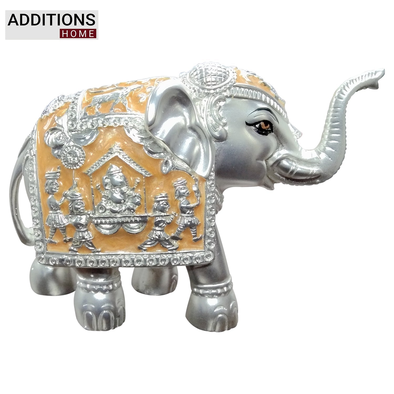 Silver Plated Elephant Idol. Set Of 2