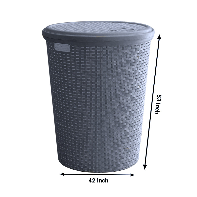 Laundry Basket with Lid/Bathroom Basket for Clothes/Multipurpose Big Size Basket for Home | 60 Lt.