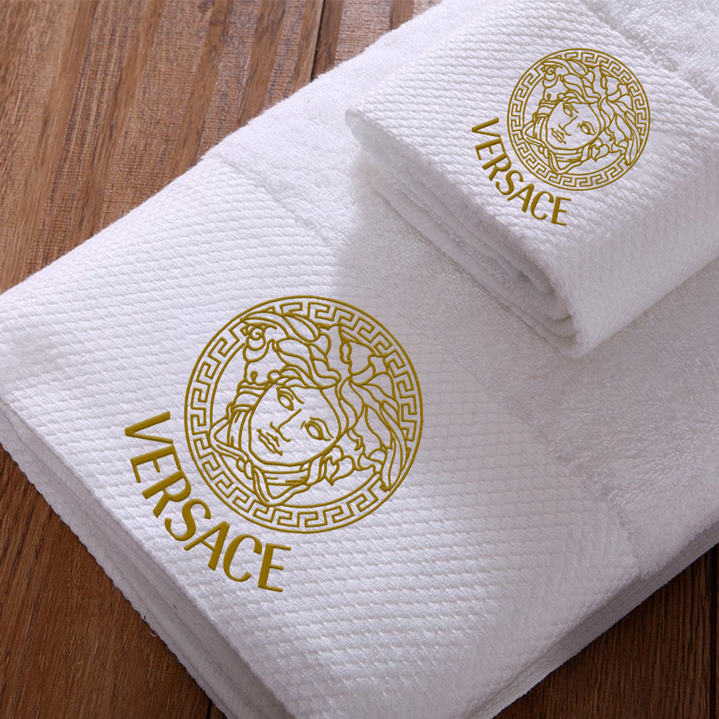 Embroidered Highly Absorbent Luxury Bath Towel Set Of 3