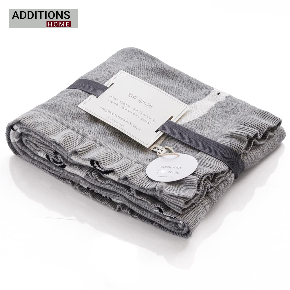 Sweet Lama Gift Bundle- (Set of 2 - Blanket & Soft Toy ) in Light Grey