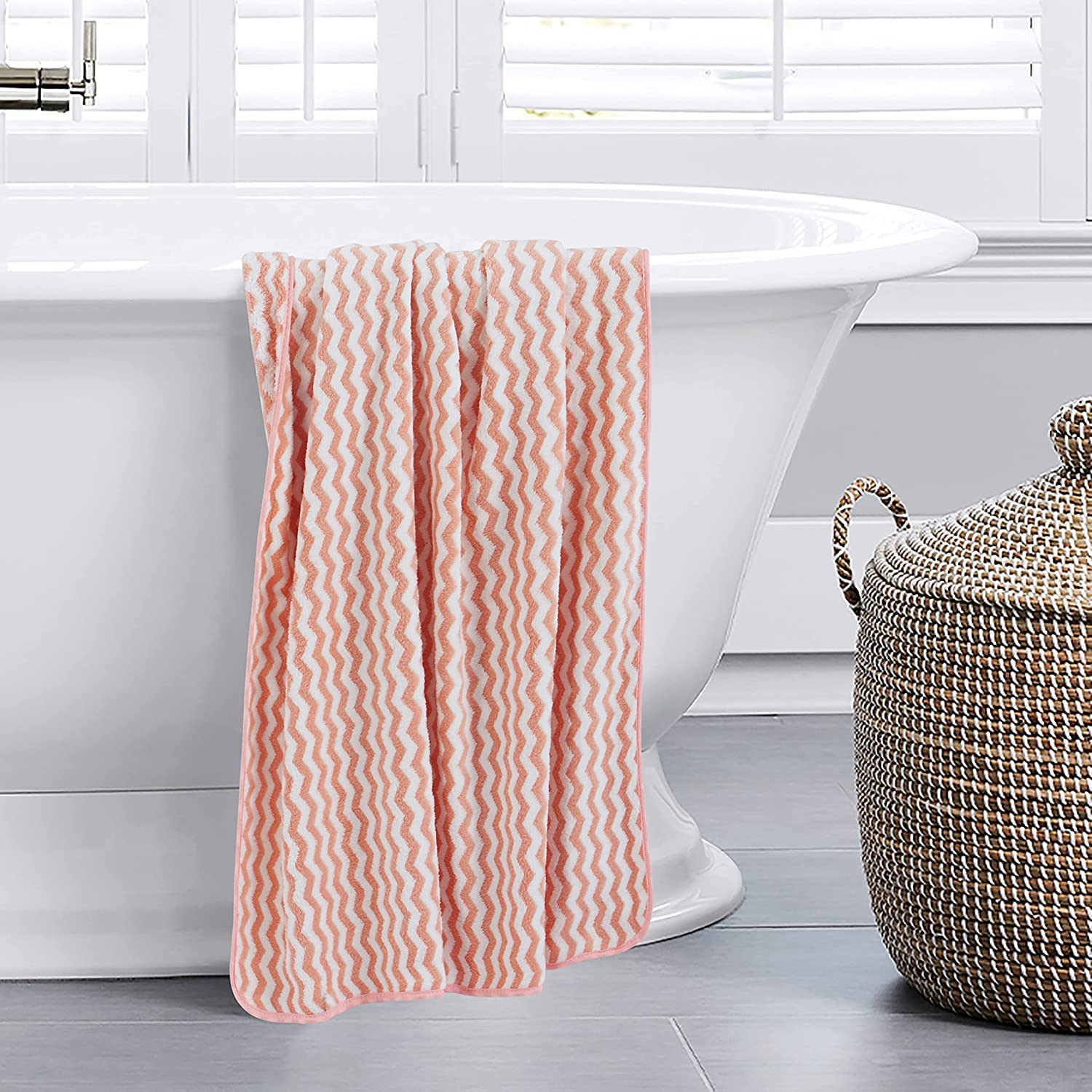 100% Organic Cotton 400 GSM Highly Absorbent Towels with Hanging Loop (Set of 2 )