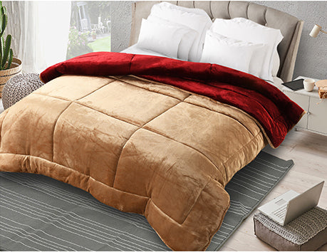 Microfiber Reversible Winter Double Bed Luxury Quilt. 220x240cm