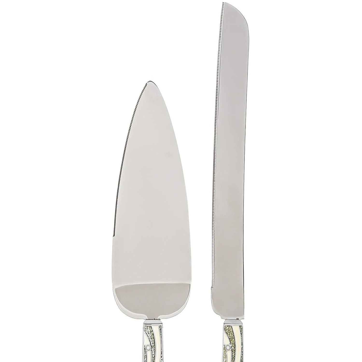 Stainless Steel Cake Knife And Server with designer Handle set of 2