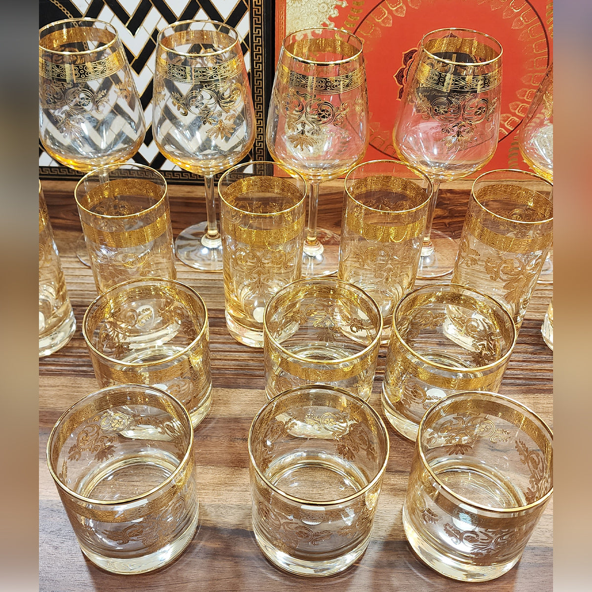 Glass Carnival Set Of 18 Pcs.