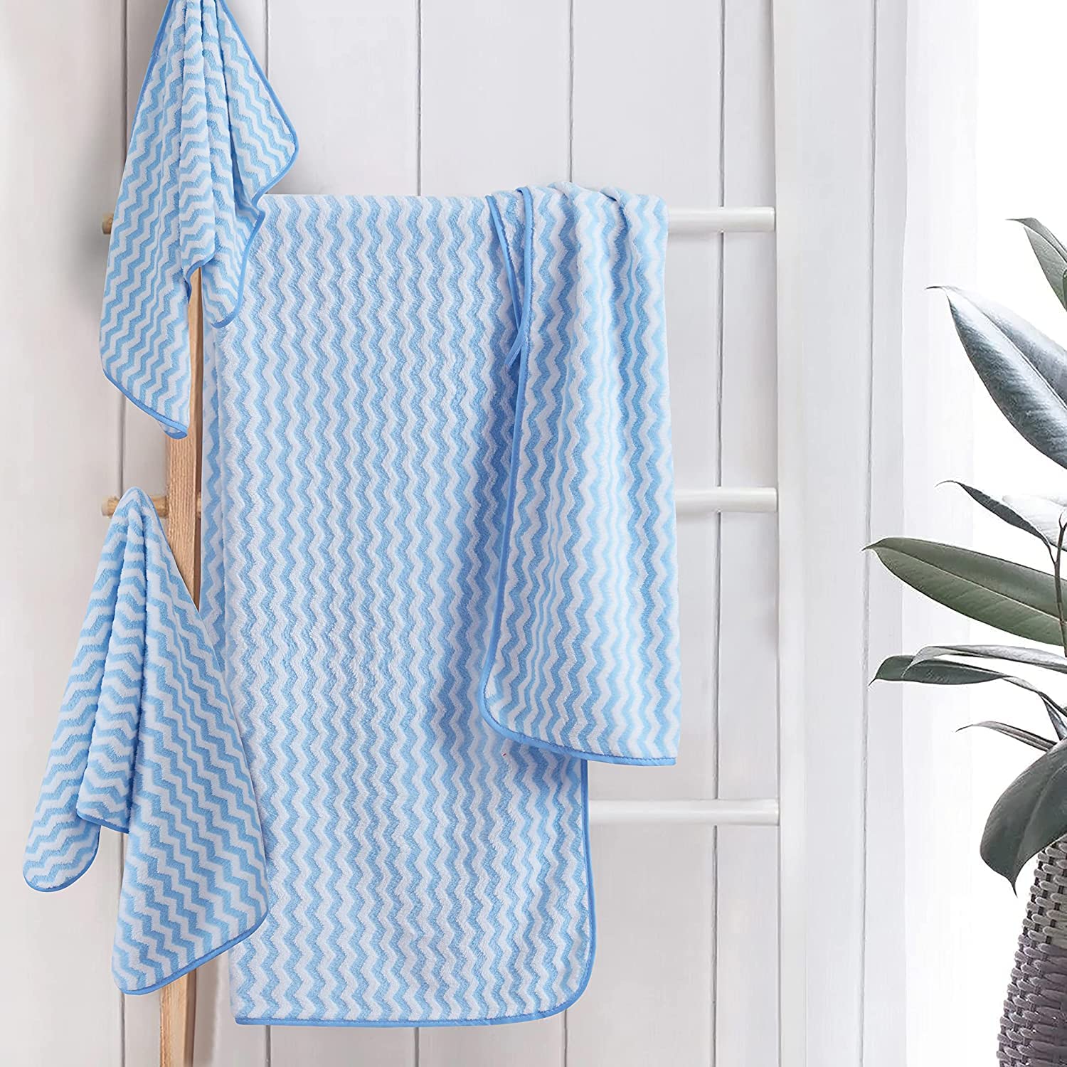 100% Organic Cotton 400 GSM Highly Absorbent Towels with Hanging Loop (Set of 2 )