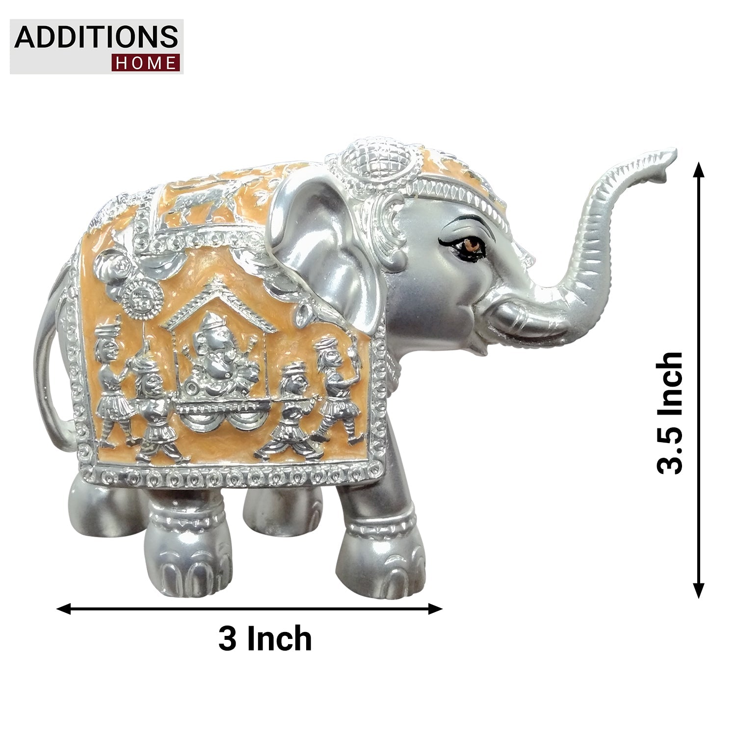 Silver Plated Elephant Idol. Set Of 2