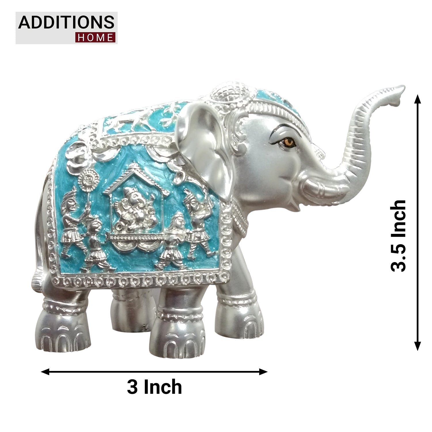 Silver Plated Elephant Idol. Set Of 2