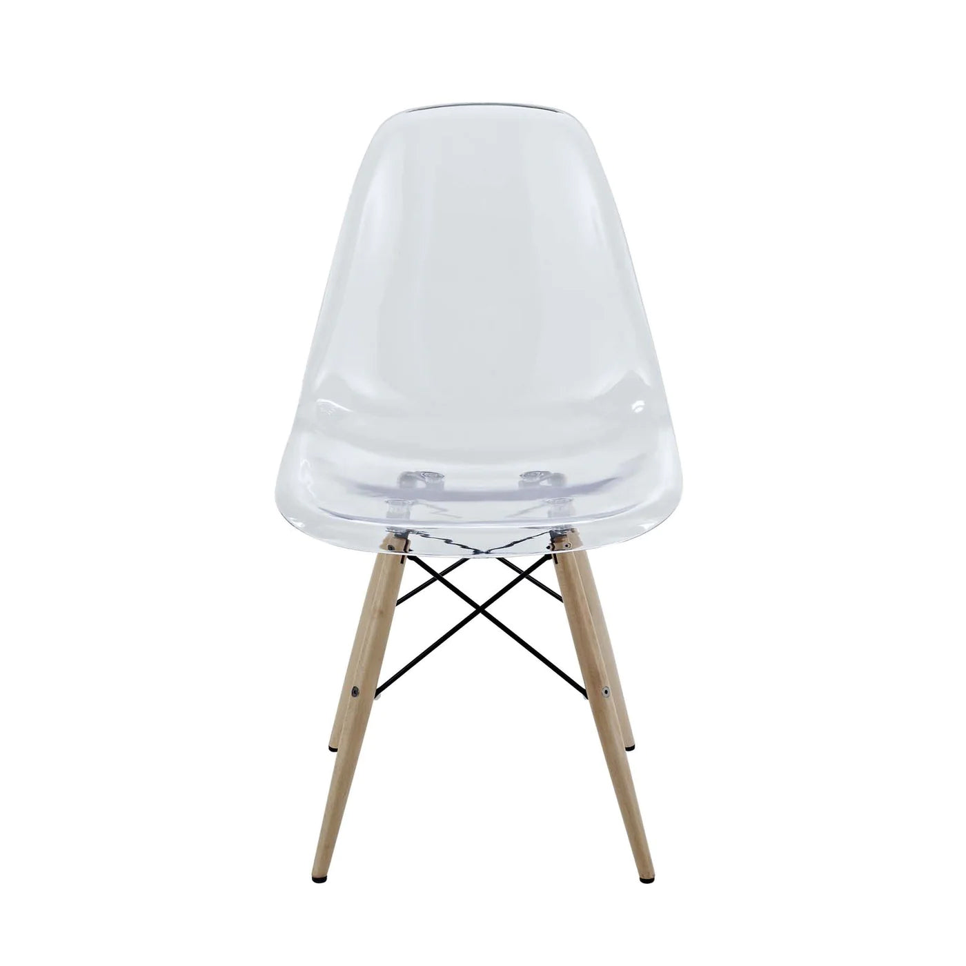Stylish & Elegant Acrylic Dining Chairs with Crystal Transparent Seat, 1 Pcs