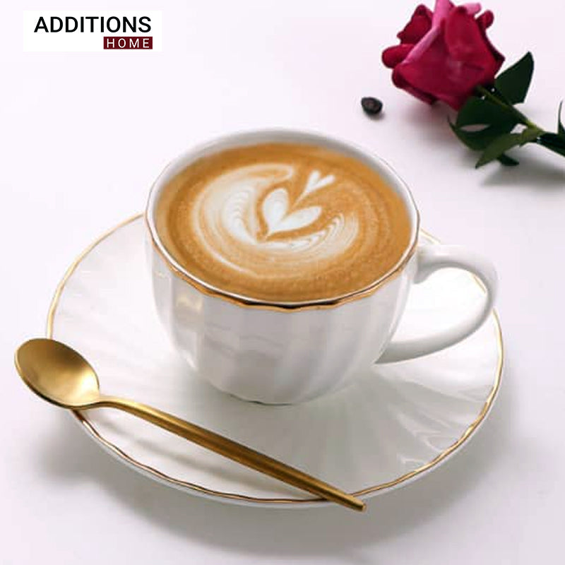 24pcs Luxury Chrome Plated Classic Cutlery Set Dinner Spoon Knives Fork Set Stainless Steel Tableware Dinner Set with Black Gift Box Gold Pleated