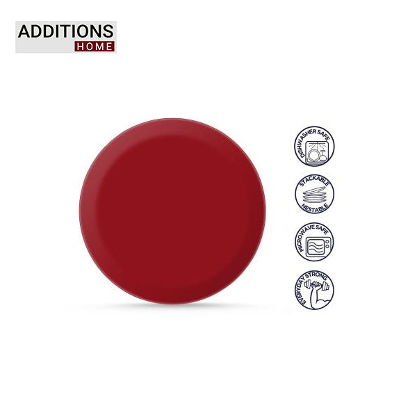 Pack of 33 Pcs Made in United Arab Emirates(UAE) French style sodalime glass SIMPLY RED Dinner Set