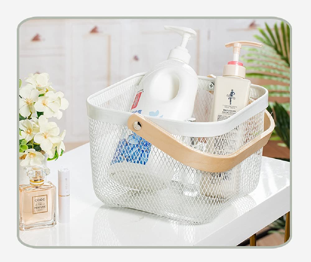 Bamboo Handle Multi-functional Hanging Basket