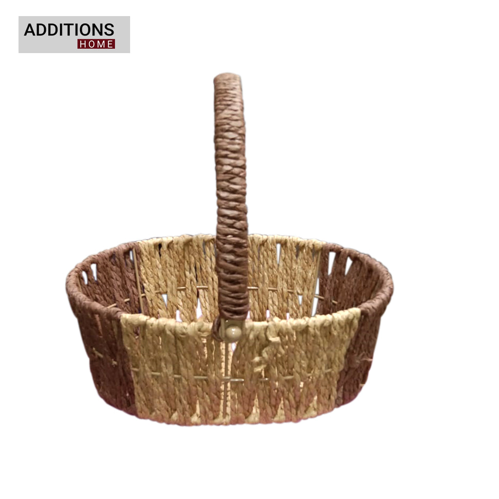Decorative Storage Basket with Braided Handles
