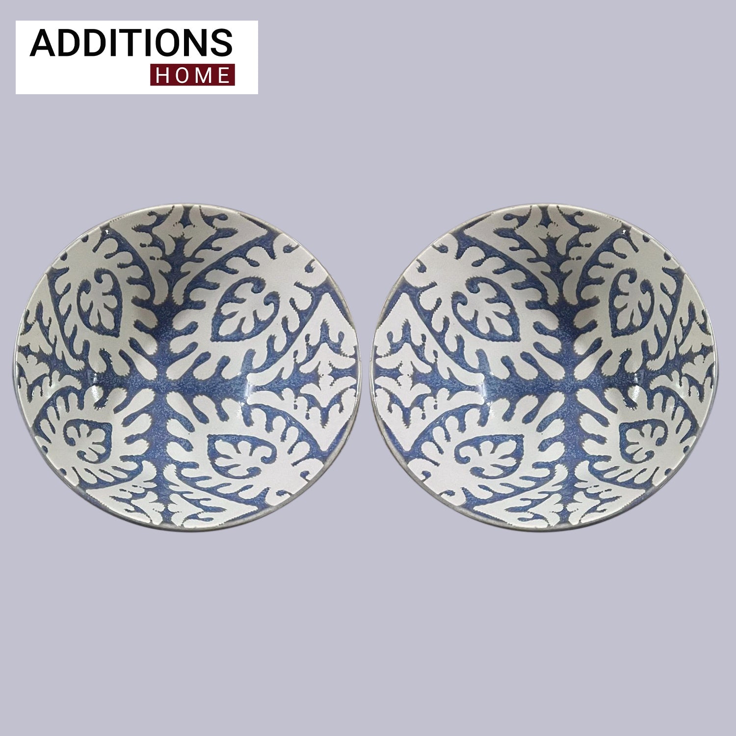 Fine Porcelain Blue Pottery snacks Bowl Set of 2