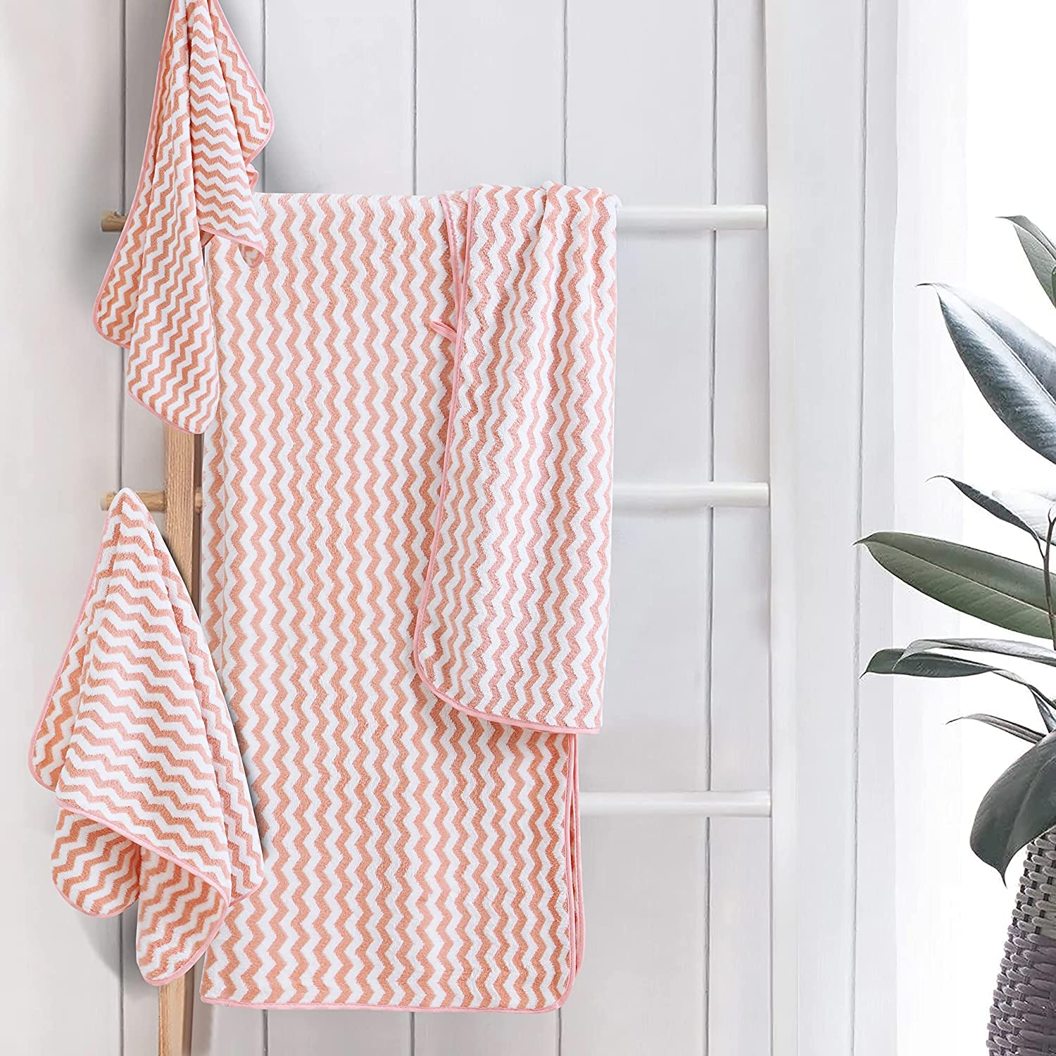 100% Organic Cotton 400 GSM Highly Absorbent Towels with Hanging Loop (Set of 2 )