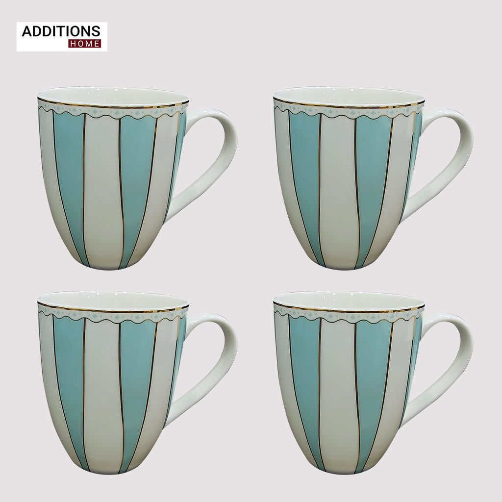 Brunswick American Tea & Coffee Mug 4 Pcs set, Made of Fine Porcelain