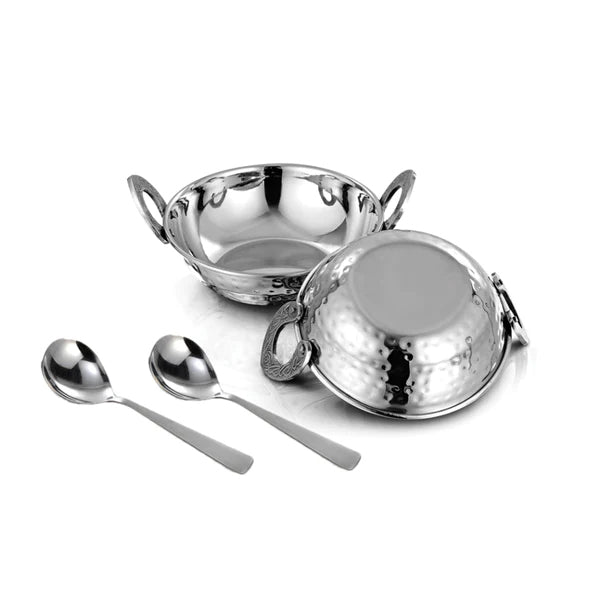Hammered Steel 10 Pcs Serving Set, Serveware Tableware, Dinnerware for Home and Restaurants