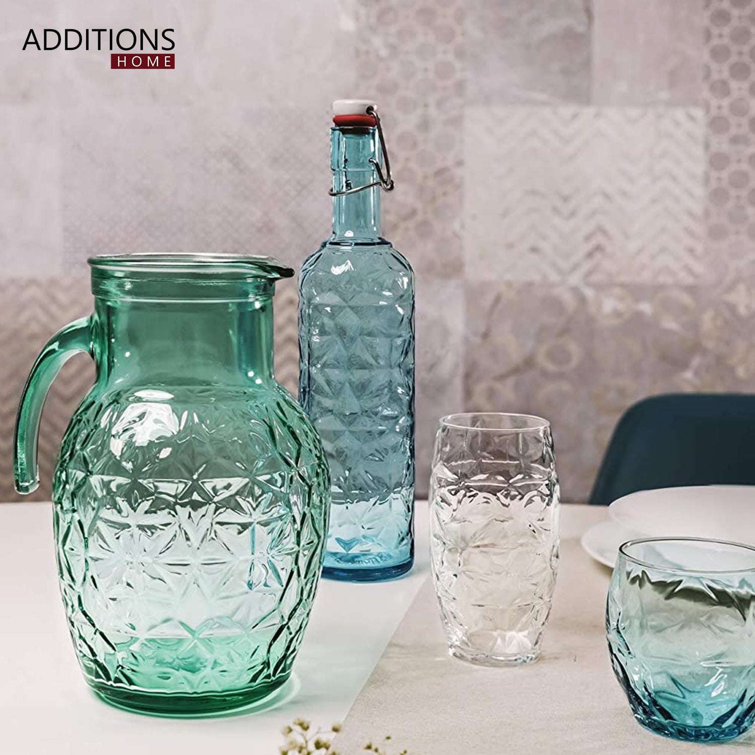 Bormioli Rocco Oriente Bottle, Cool Blue