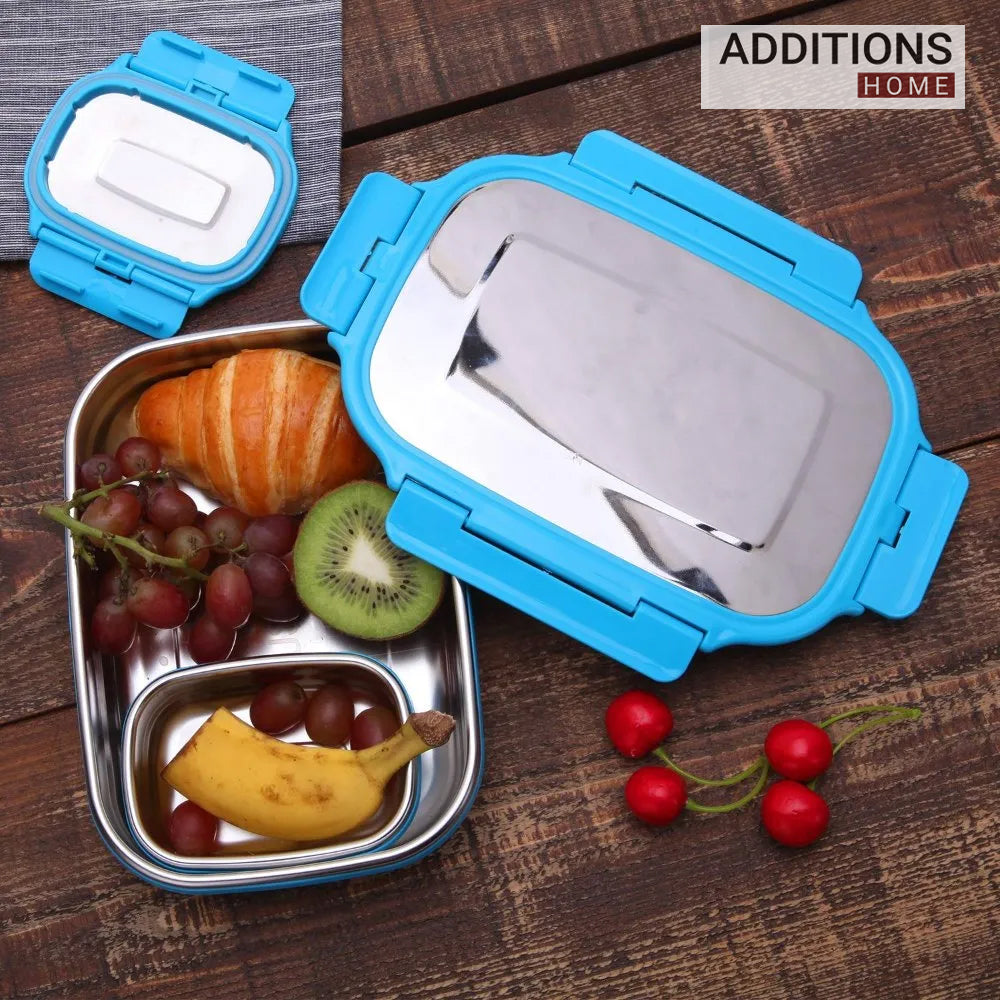 Stainless Steel Insulated Lunch Box with Small Box 980ml. Set of 2
