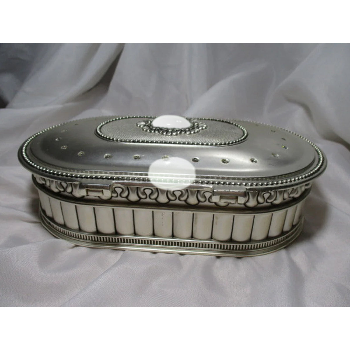 Multipurpose German Silver Jewellery Storage Box Organiser For Women's & Girl's Gift .