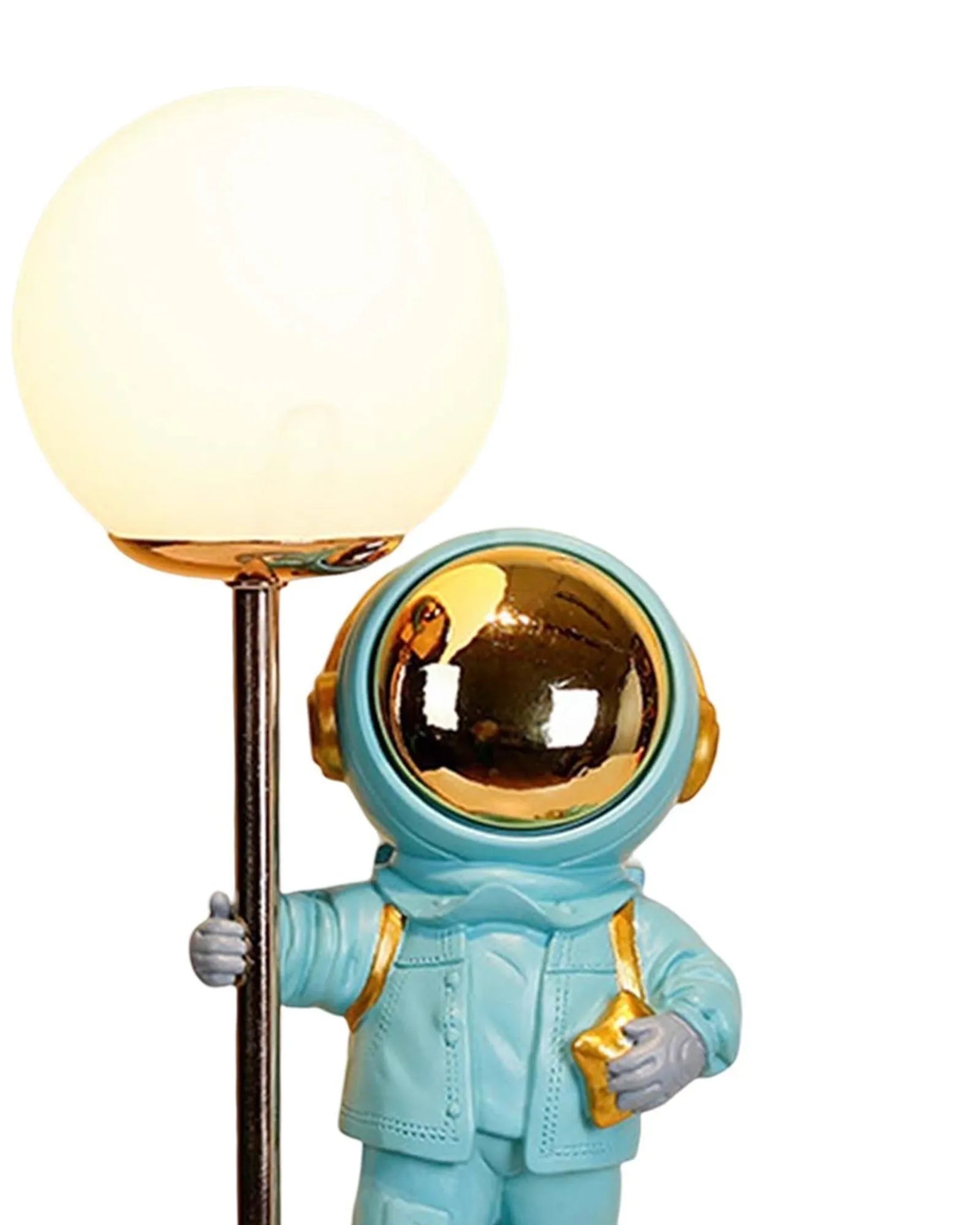 Astronaut Table USB Lamp/Spaceman Bedroom Bedside Light (Blue)
