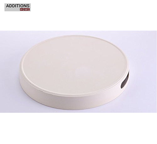 Eco-Friendly Bamboo Round Tray Plate Serving Tray Dishes, Biodegradable Bamboo Fiber Durable Tray serveware (Size: Diameter- 30 cm, Height: 4 cm)