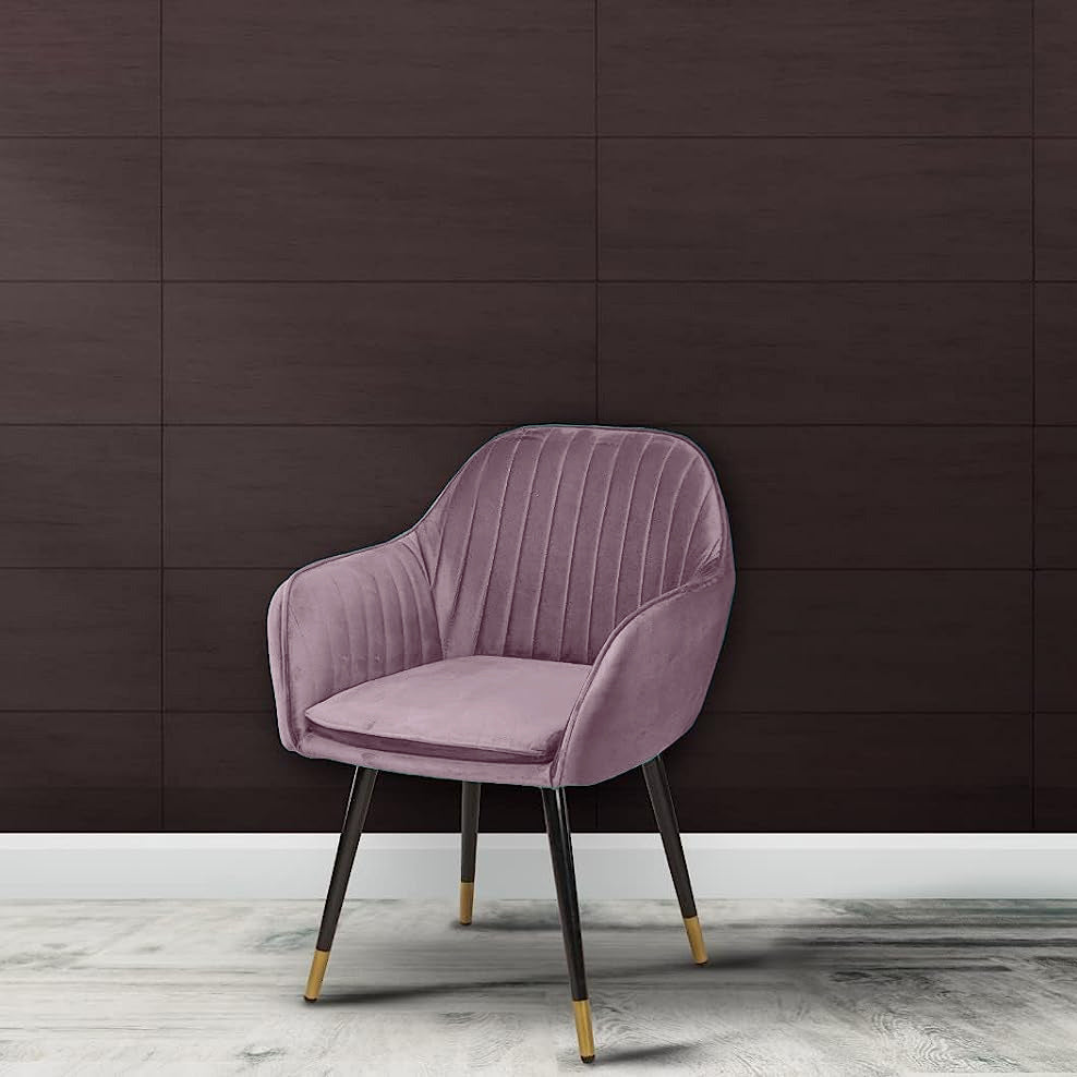 Velvet Dining Chair, Metal Legs Bracket, for Living Room Kitchen and  Breakfast Armchair