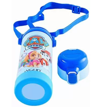 Vacuum Insulated Travel Paw Petrol Water Bottle with Straw 650 ml Bottle (Pack of 1, Blue, Steel)
