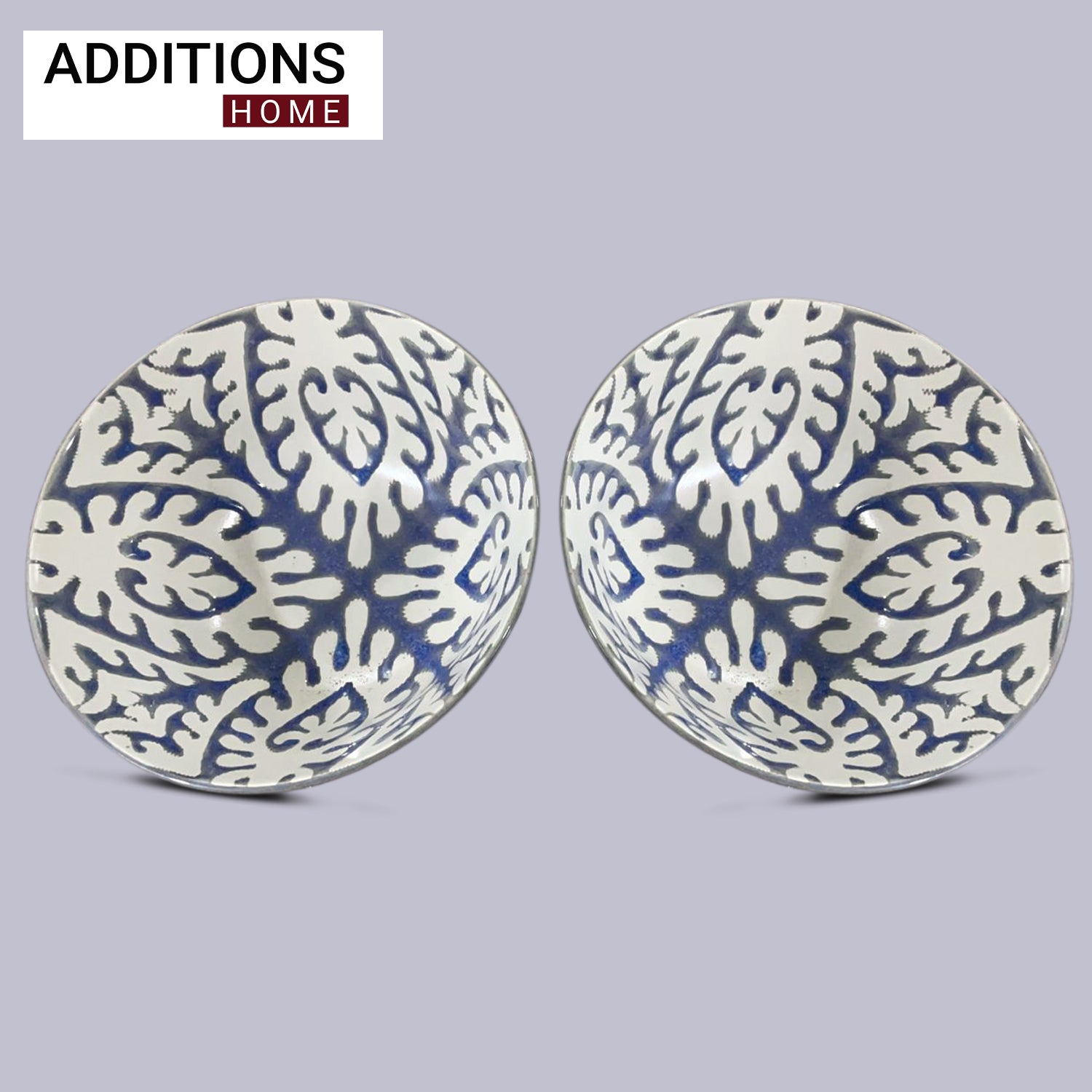 Fine Porcelain Blue Pottery snacks Bowl Set of 2