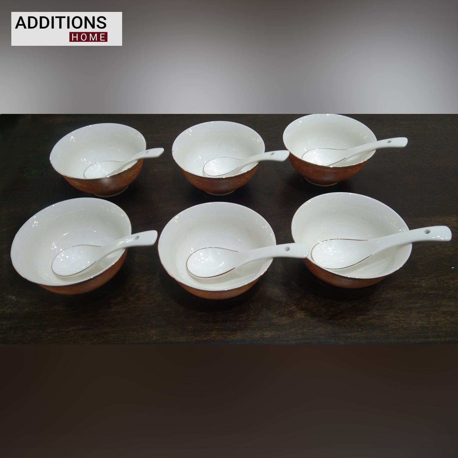 Marble Texture Soup Bowl Made in Turkey. (Set of 6)