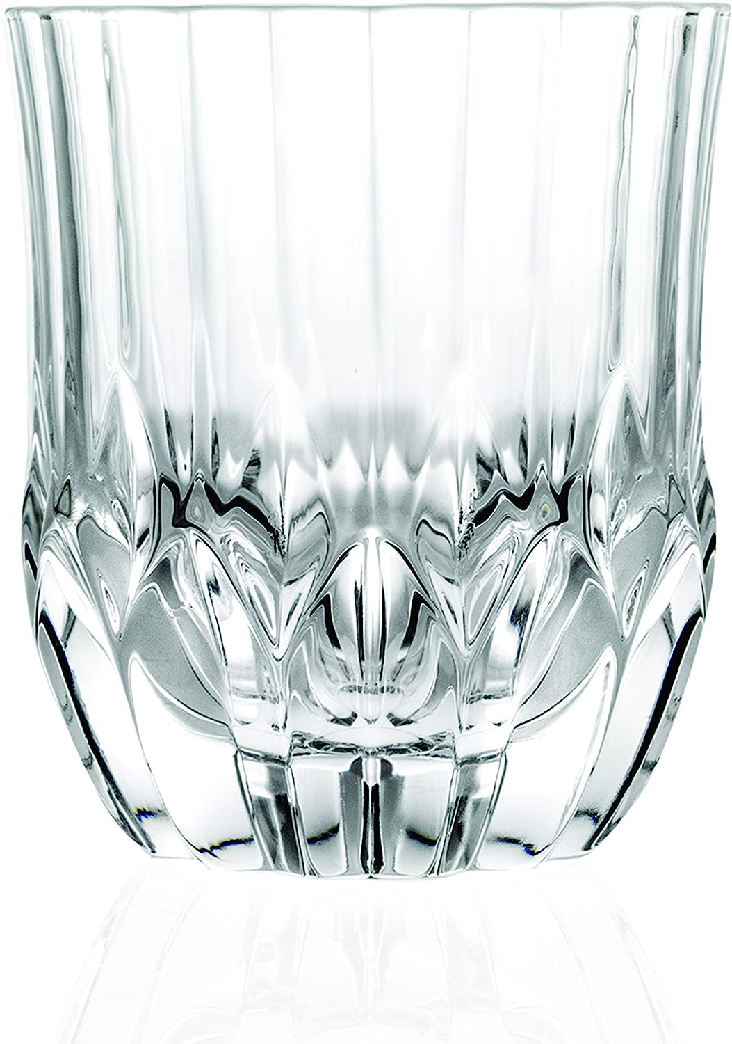 RCR (Made in Italy) Adagio Crystal Short Whisky Water Tumblers Glasses, 350 ml, Set of 6