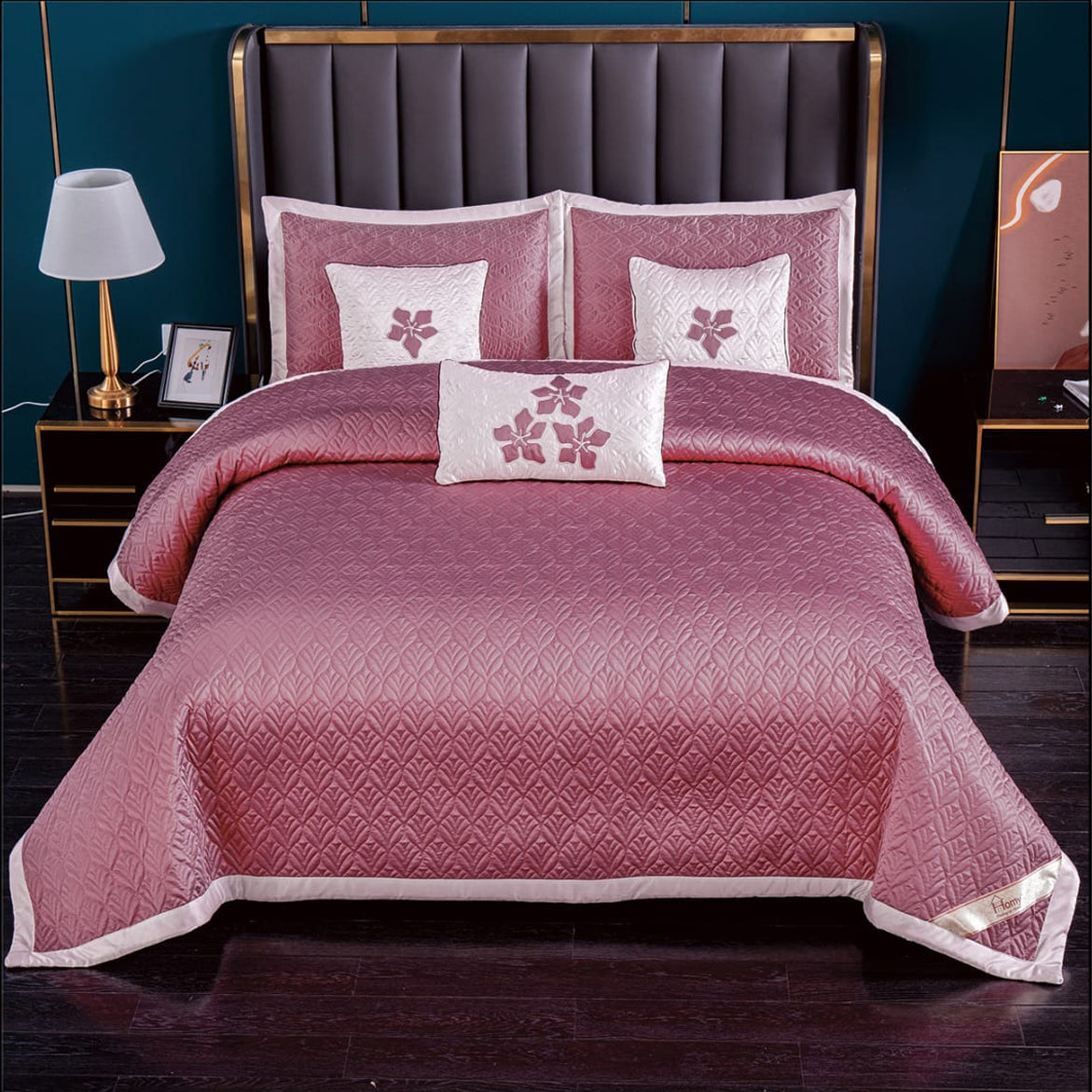 LUXURY DOUBLE BED QUILTED KING SIZE BEDCOVER (6 PCS.)