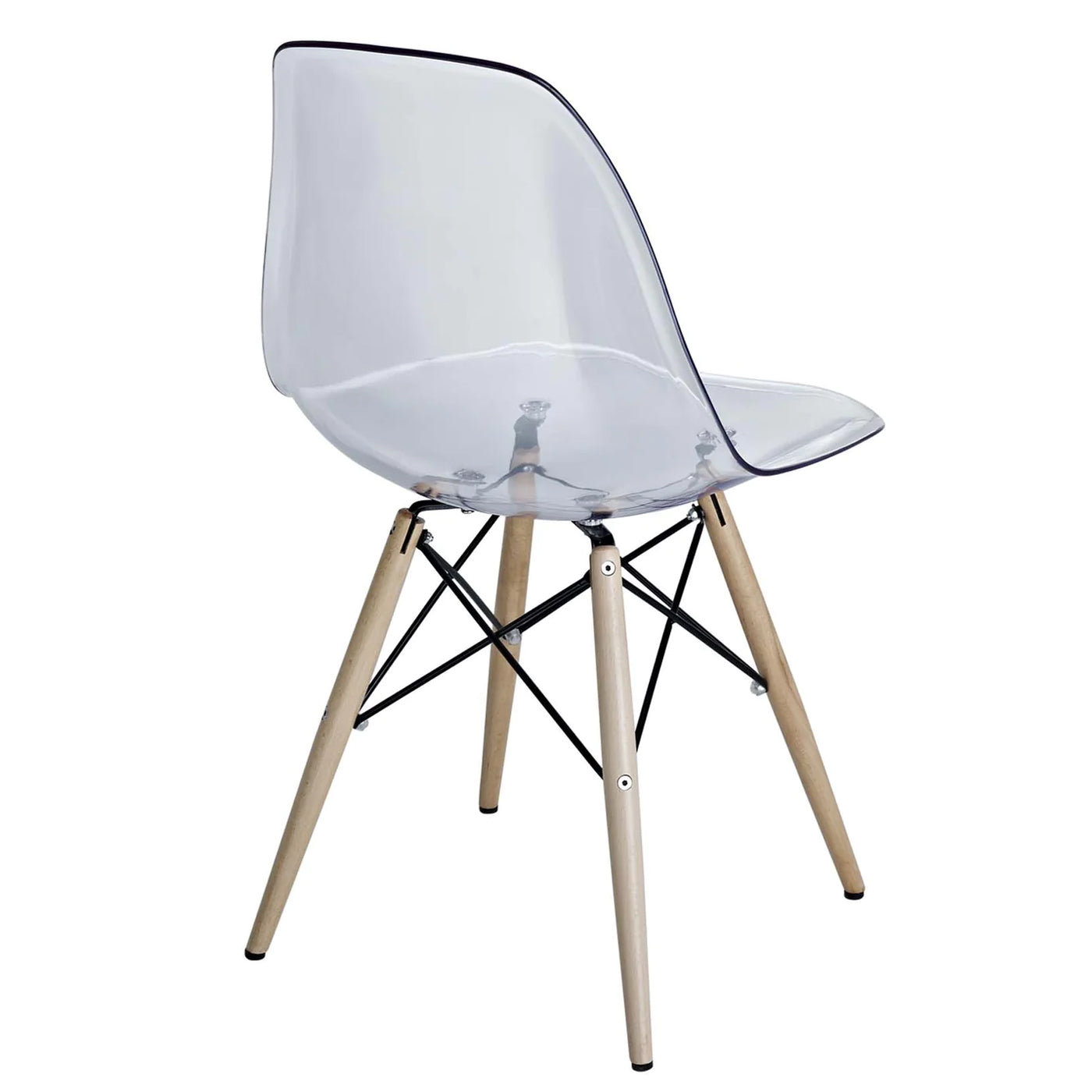 Stylish & Elegant Acrylic Dining Chairs with Crystal Transparent Seat, 1 Pcs