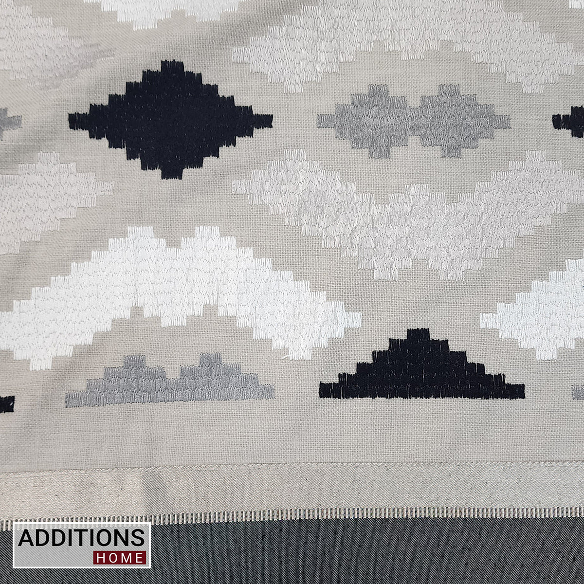 Intricately Cut Worked On Linen Fabric Bedcover, Dressed With Satin Borders To Make Your Room Look Royal (King Size) Set of 5