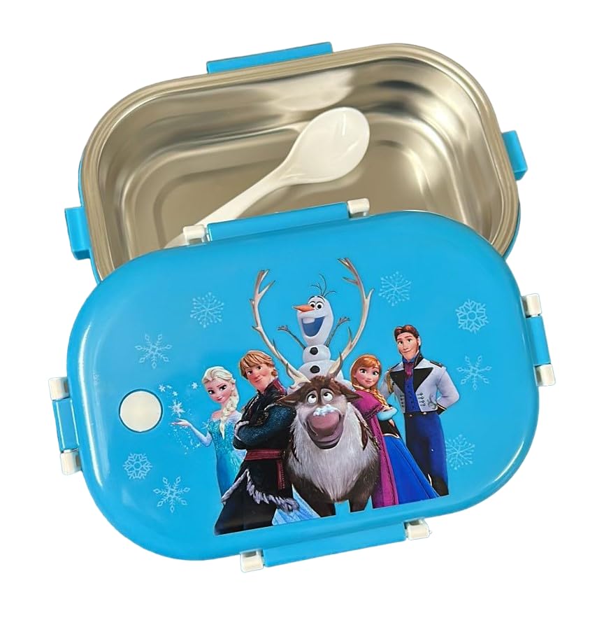 Cartoon Print Stainless Steel Insulated Lunch Box | Tiffin for School College and Office Lunchbox for Birthday Return Gift Boys Girls Kids