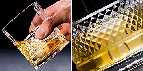 RCR (Made in Italy) Brillante Crystal Short Whisky Water Tumblers Glasses, 340 ml, Set of 6
