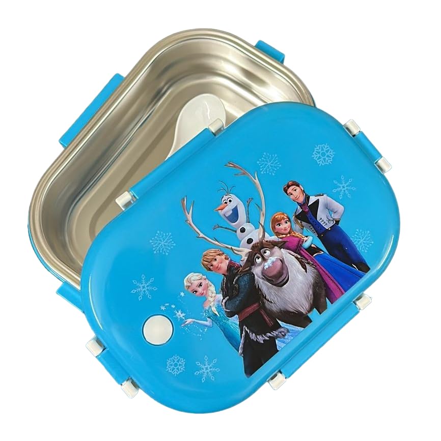 Cartoon Print Stainless Steel Insulated Lunch Box | Tiffin for School College and Office Lunchbox for Birthday Return Gift Boys Girls Kids