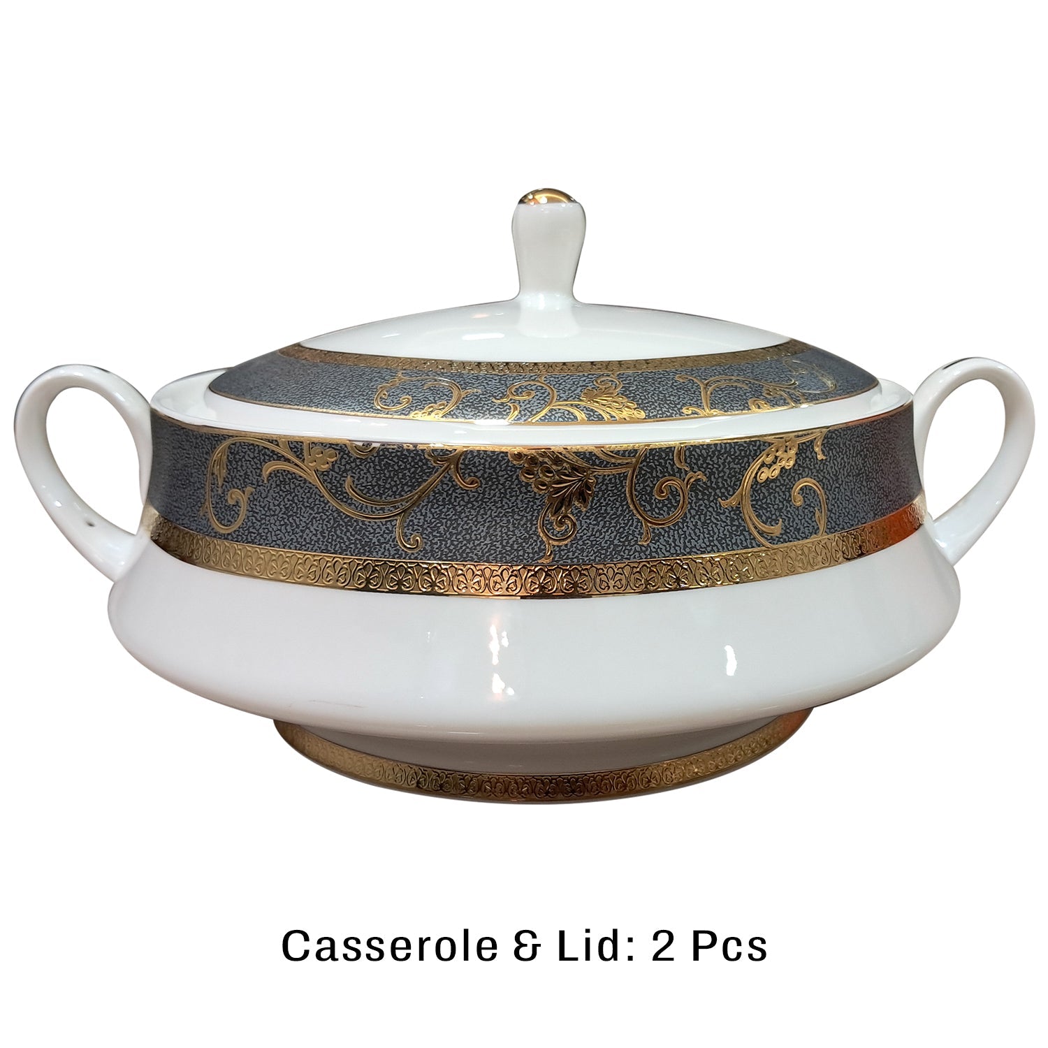 Fine Bone China Dinner Set 24K Real Gold Plated 35 PCS.