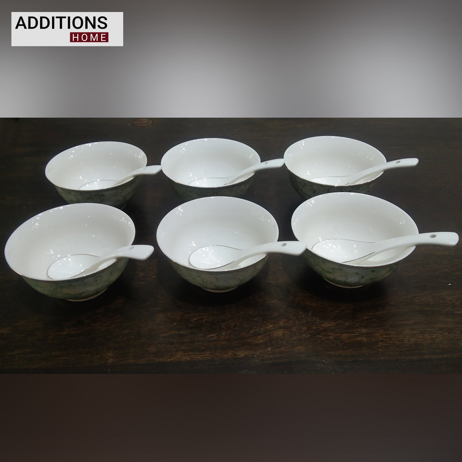 Marble Texture Soup Bowl Made in Turkey. (Set of 6)