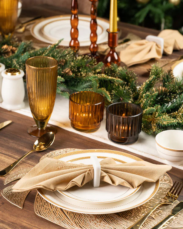 Fine Bone China Dinner Set 24K Gold Plated 38 PCS