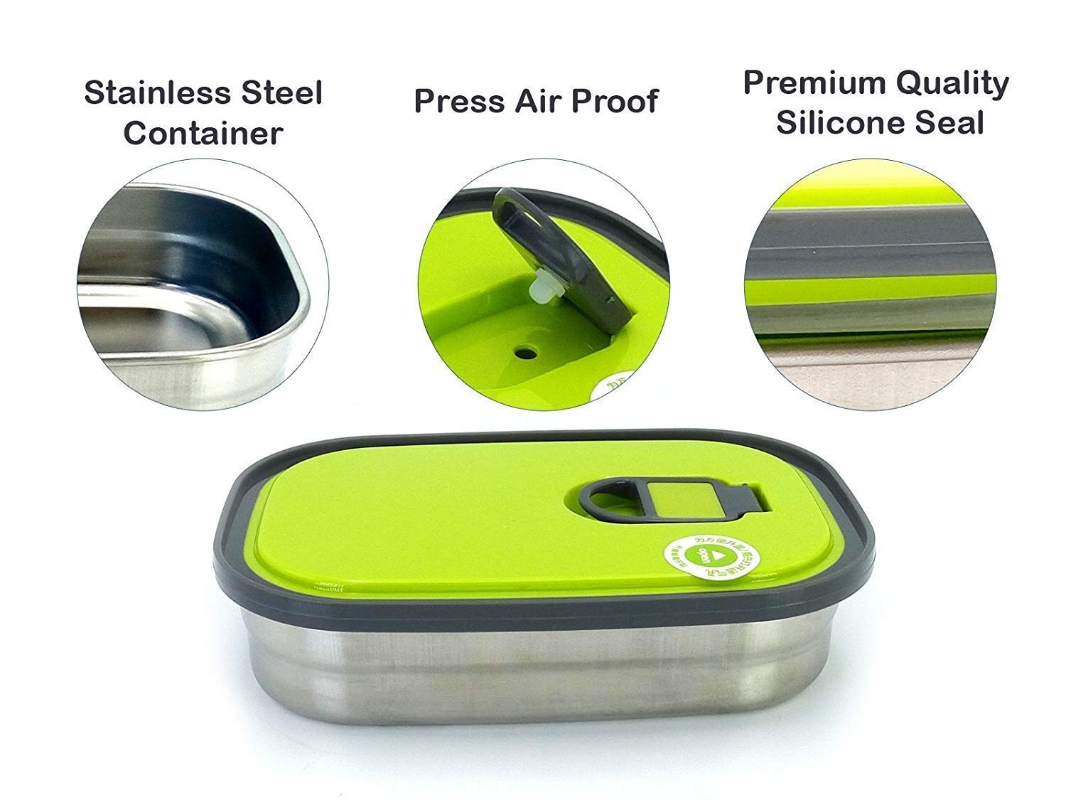 Stainless-Steel Leak-Proof Lunch Box for Office , Airtight Tiffin Box for Boys & Girls Set of Three.