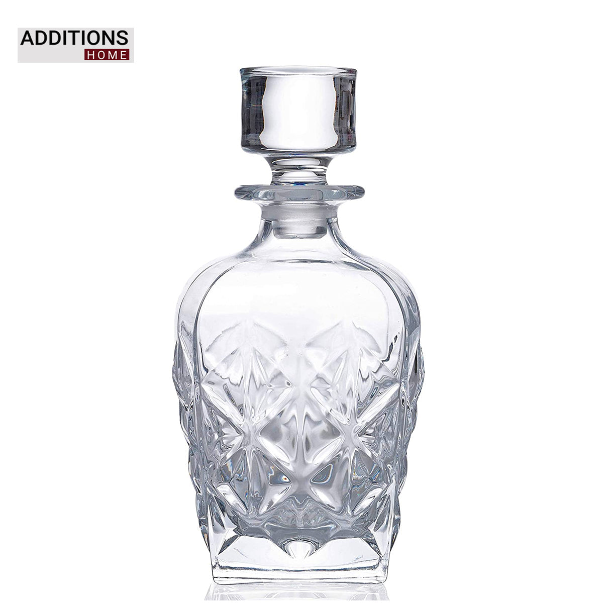 RCR Enigma 7 Piece Whisky Set Crystal Glass Decanter (860ML) With Tumbler Glasses(370ML).