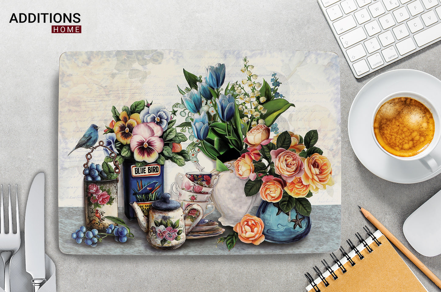 LUXURY MDF PLACEMATS, TABLE MATS WITH COASTERS SUBLIMATION PRINTING (SET OF 16 PCS)