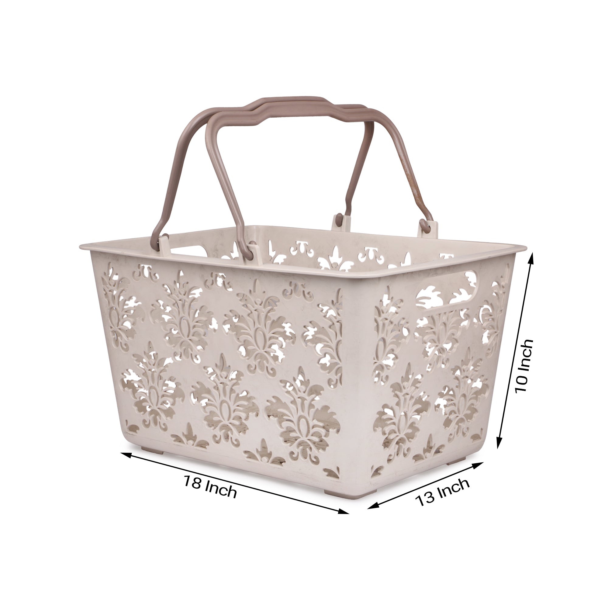Plastic Lunch Basket for Office, Home and Picnic Use. (18x13x10 Inch)
