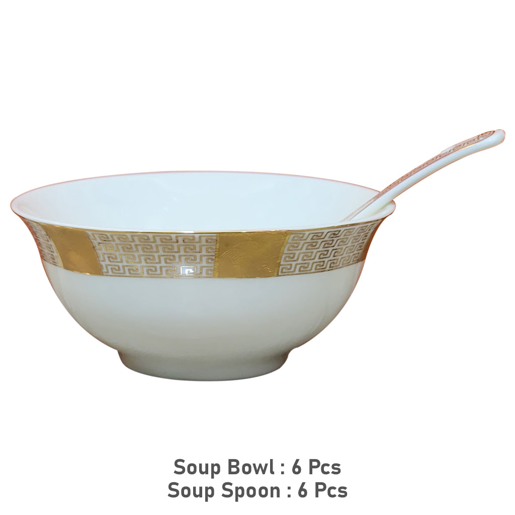 Fine Bone China Dinner Set 24k" Gold Plated 35 PCS.